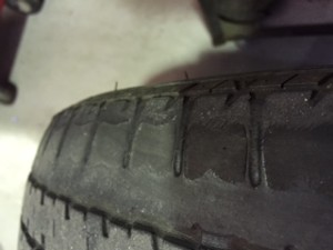 Faulty tyre