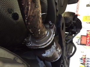 Plastic bag on exhaust