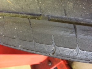 Wheel alignment fault