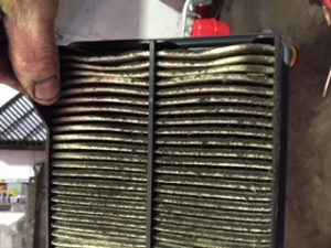 Blocked air filter